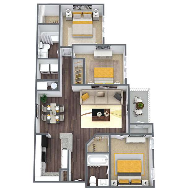 3 bedroom apartment in Oakwood, GA | 1390 Sq Ft