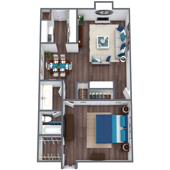 One bedroom apartment dallas - A1