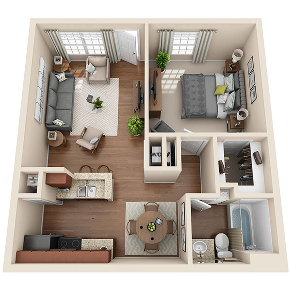One Bedroom apartments