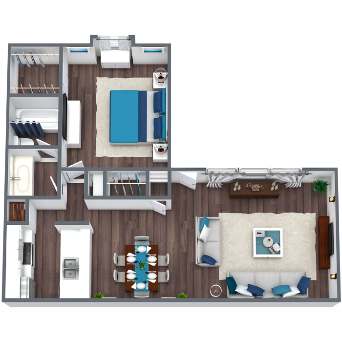One bedroom apartment dallas - A2
