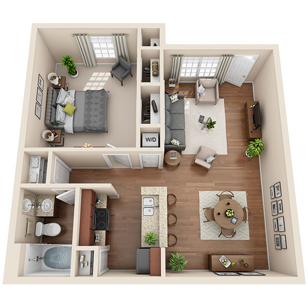 One Bedroom apartments