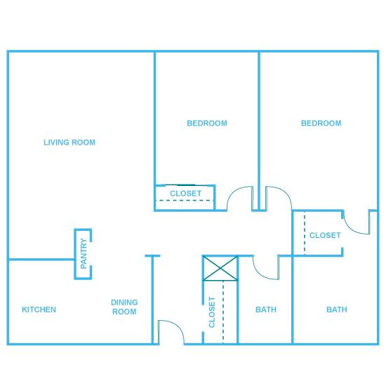 Two Bedroom Apartment in North Austin | 850 sq. ft.
