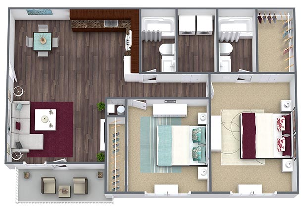 2 bedroom apartment, North Augusta |  B1