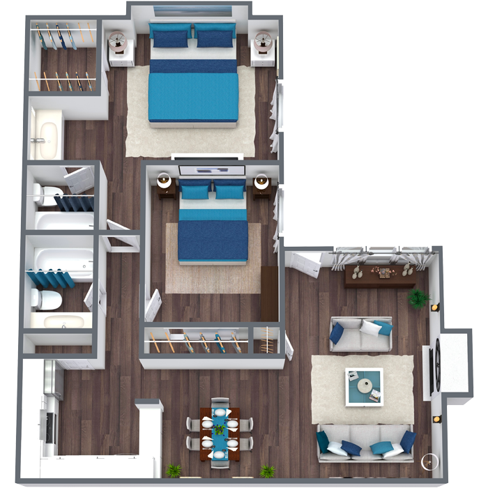 Two Bedroom apartment in Dallas - B4