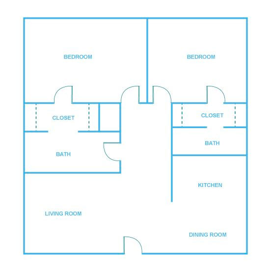 Two Bedroom Apartment in North Austin | 900 sq. ft.