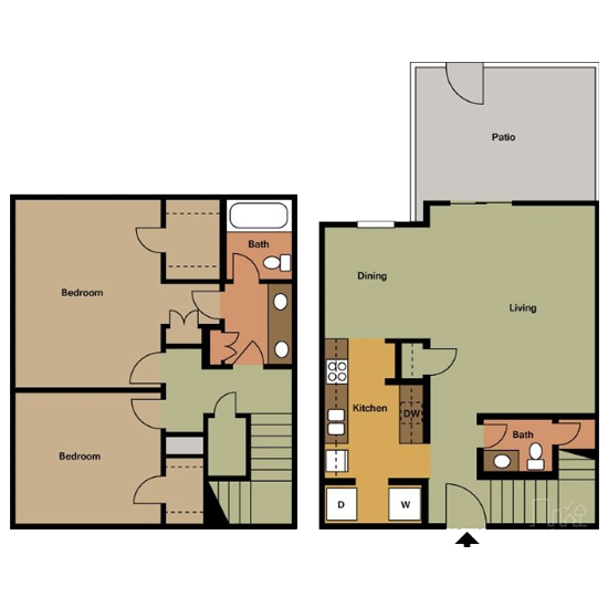 2 Bedroom apartment for rent in Bedford, TX | 1140 sqft
