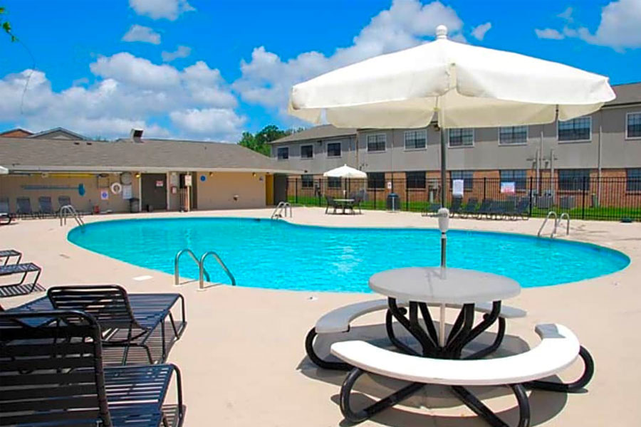 Take a dip in our community pool with a sundeck to enjoy a relaxing swim