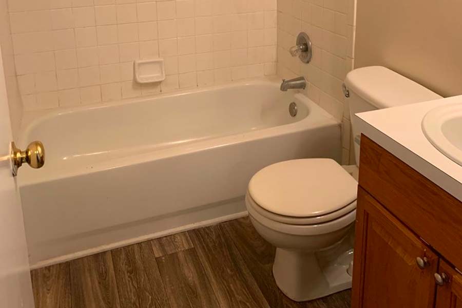 We’ve added a tub and shower combination in the bathroom, along with a linen closet.
