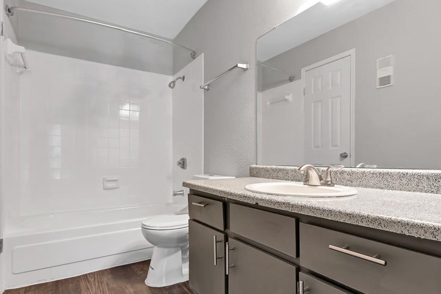 Our apartments features one and two bathrooms.