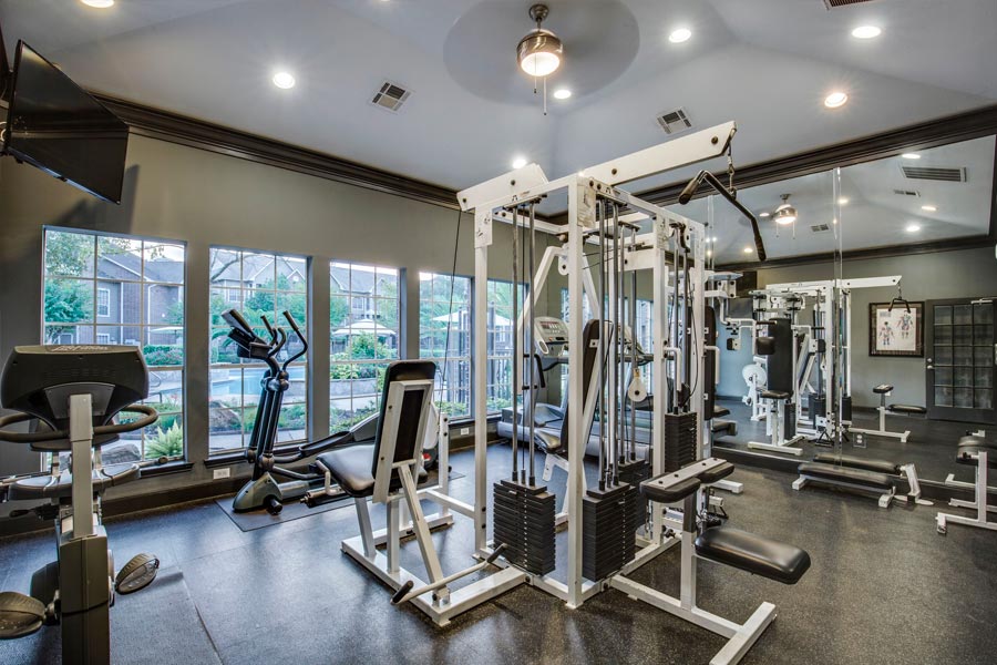 Our newly updated fitness center features modern equipment with cardio machines.